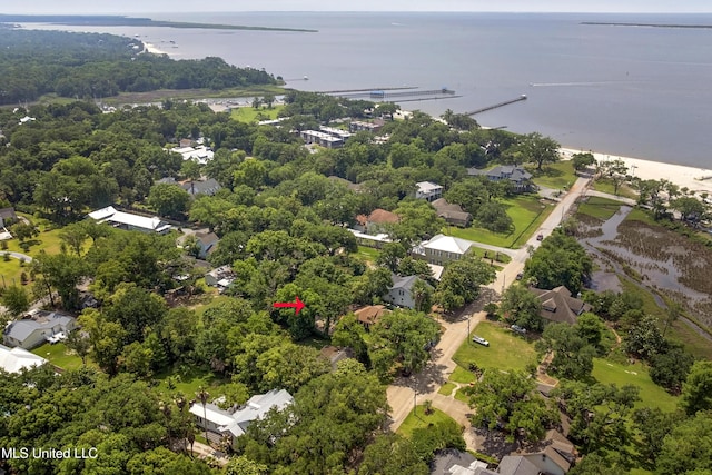 208 Washington Ave, Ocean Springs, MS 39564 - aerial perspective of suburban area featuring a nearby body of water
