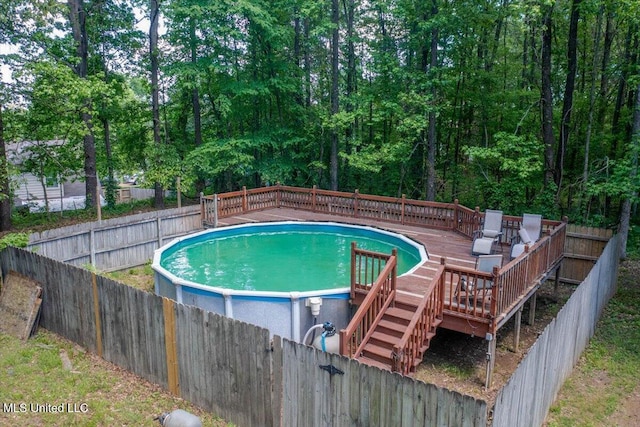 7488 Hickory Estates Dr, Walls, MS 38680 - view of swimming pool featuring a fenced backyard, a fenced in pool, and a deck