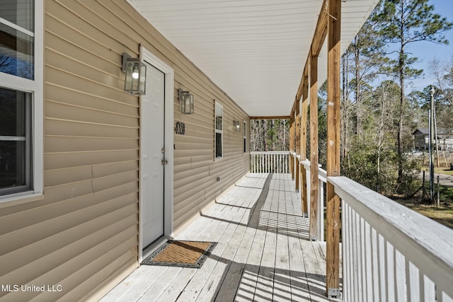 view of wooden terrace