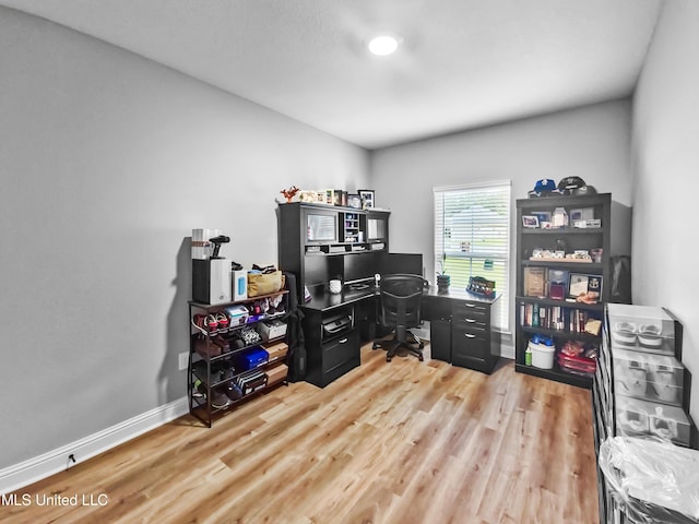 16814 W Landon Green Dr, Gulfport, MS 39503 - home office with light wood-style flooring