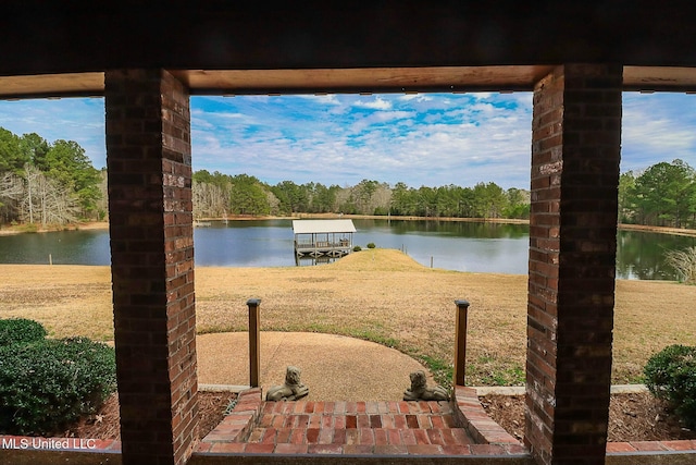 view of water feature