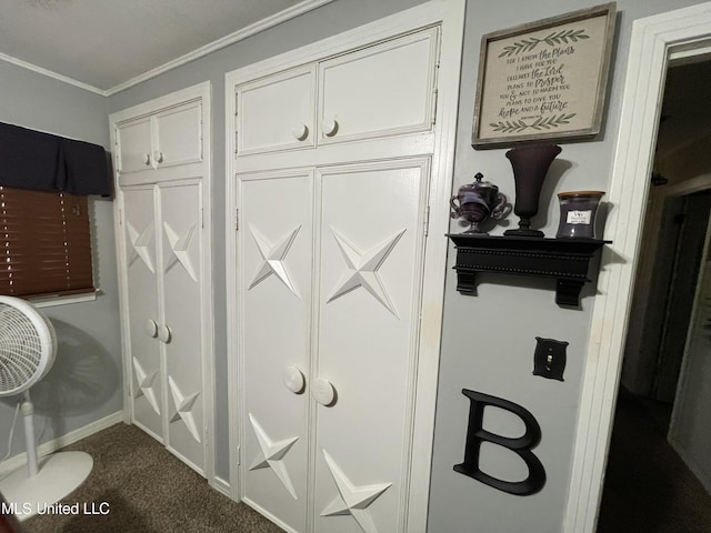 2136 Attala Rd Unit 5247, Kosciusko, MS 39090 - interior space featuring baseboards, crown molding, and carpet floors