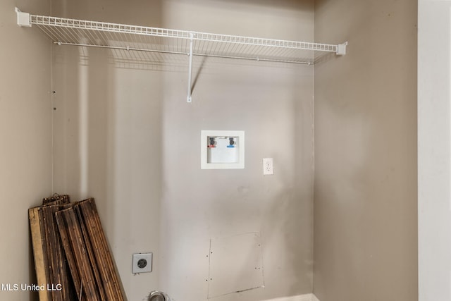 laundry area featuring hookup for a washing machine, laundry area, and hookup for an electric dryer