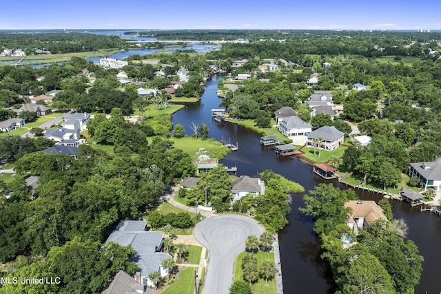 420 N Caribe Pl, Gulfport, MS 39507 - aerial view of residential area with a large body of water and a tree filled landscape