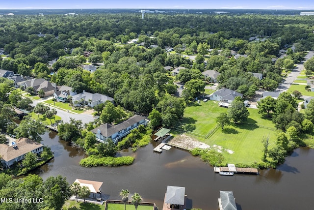 420 N Caribe Pl, Gulfport, MS 39507 - aerial view of property's location with a large body of water and nearby suburban area
