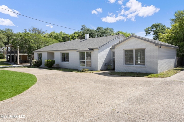 view of single story home