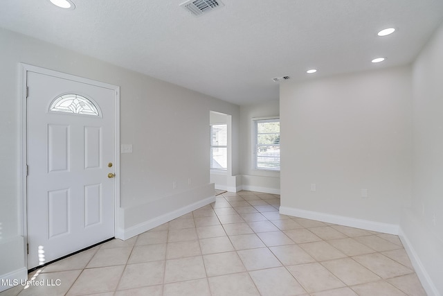 view of tiled entrance foyer