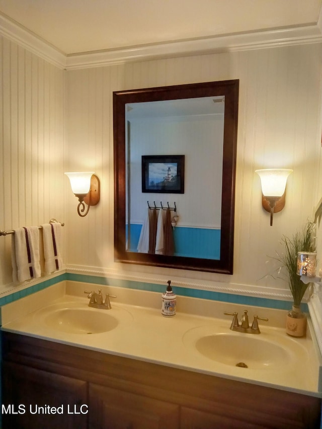 701 W Gresham St, Indianola, MS 38751 - bathroom with vanity and crown molding
