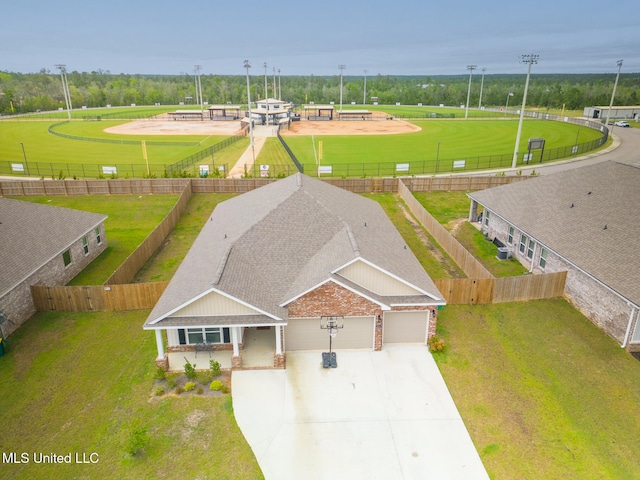 birds eye view of property