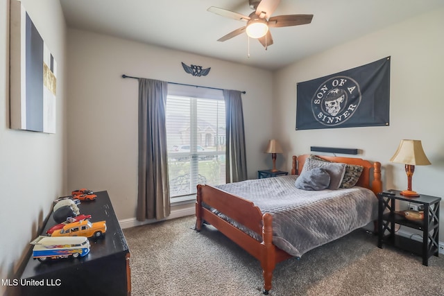 5251 Fairbury Way, Diberville, MS 39540 - carpeted bedroom featuring baseboards and a ceiling fan