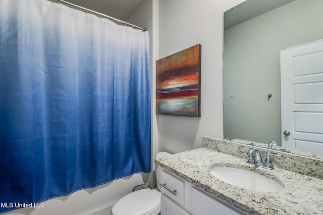 5251 Fairbury Way, Diberville, MS 39540 - full bathroom with vanity, shower / tub combo, and toilet