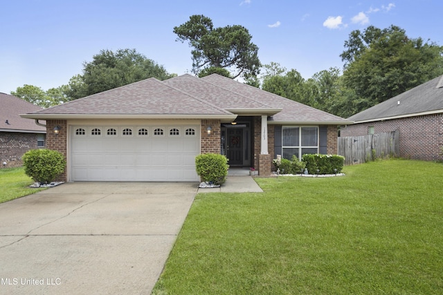 13703 Windwood Dr, Gulfport, MS 39503 - view of front of home with brick siding, an attached garage, concrete driveway, and roof with shingles