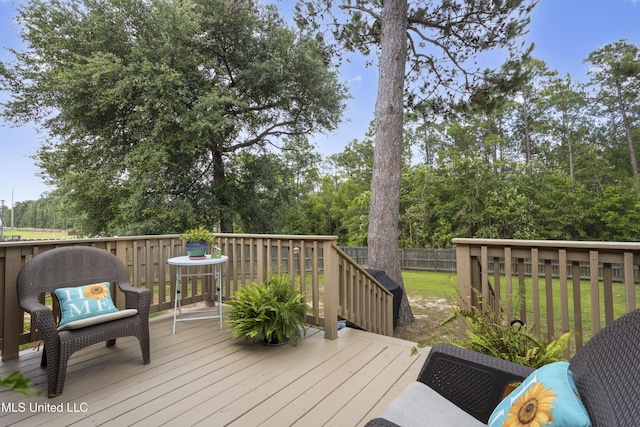 13703 Windwood Dr, Gulfport, MS 39503 - deck with view of wooded area