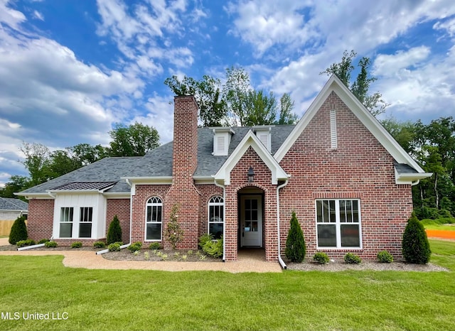 view of front of house with a front yard