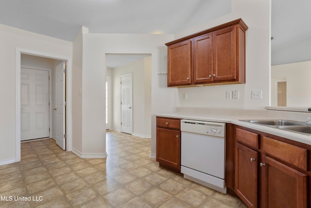 kitchen featuring dishwasher and sink