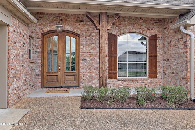 244 Hidden Hills Pkwy, Brandon, MS 39047 - entrance to property featuring french doors and brick siding