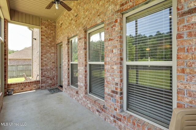 244 Hidden Hills Pkwy, Brandon, MS 39047 - view of patio / terrace with a ceiling fan