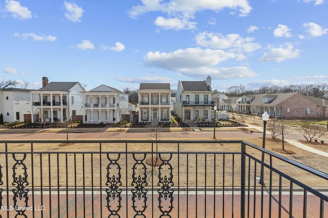 view of front facade with a residential view