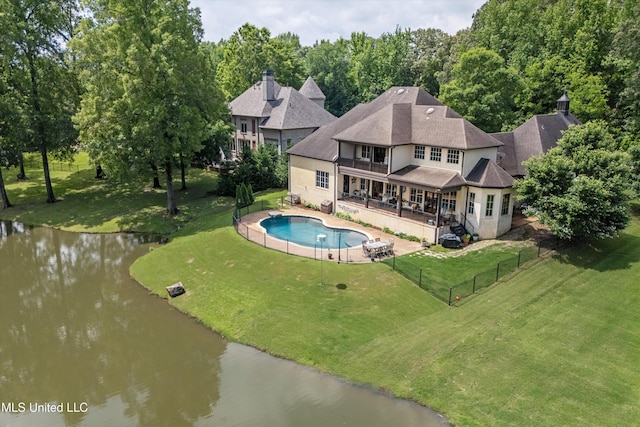 4666 Eiffel Ln, Nesbit, MS 38651 - view of swimming pool featuring a water view and a patio