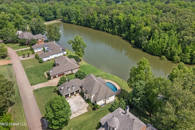 4666 Eiffel Ln, Nesbit, MS 38651 - aerial view of property and surrounding area with a heavily wooded area and a nearby body of water