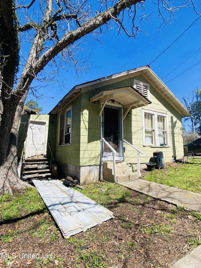 view of bungalow-style home