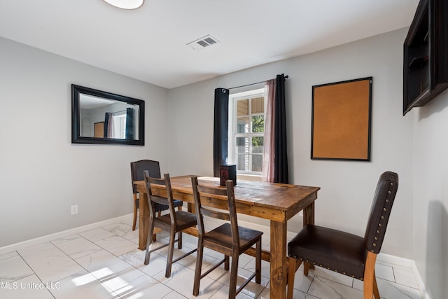 view of dining room