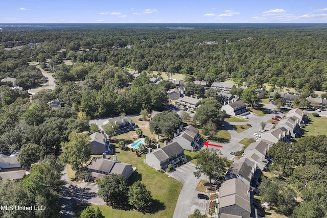 295 Highpoint Dr, Diamondhead, MS 39525 - bird's eye view featuring a residential view and a view of trees
