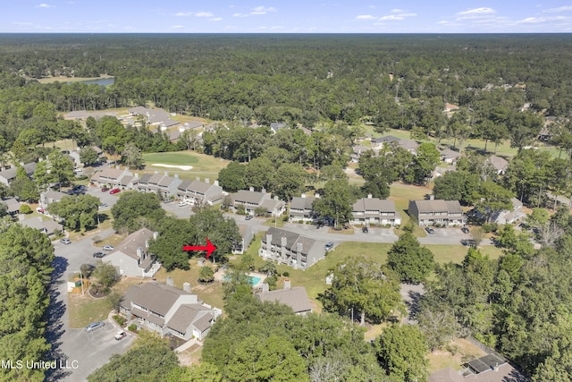 295 Highpoint Dr, Diamondhead, MS 39525 - birds eye view of property featuring a residential view and a forest view