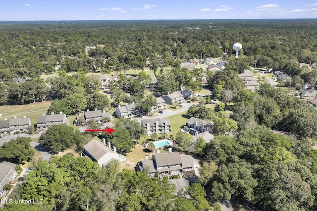 295 Highpoint Dr, Diamondhead, MS 39525 - bird's eye view with a view of trees and a residential view