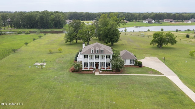 1053 Woodbridge Dr, Brandon, MS 39047 - aerial view of sparsely populated area with a nearby body of water