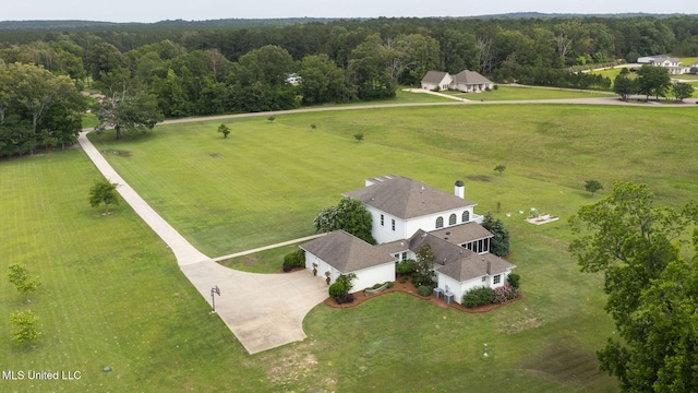 1053 Woodbridge Dr, Brandon, MS 39047 - aerial view of sparsely populated area with a heavily wooded area
