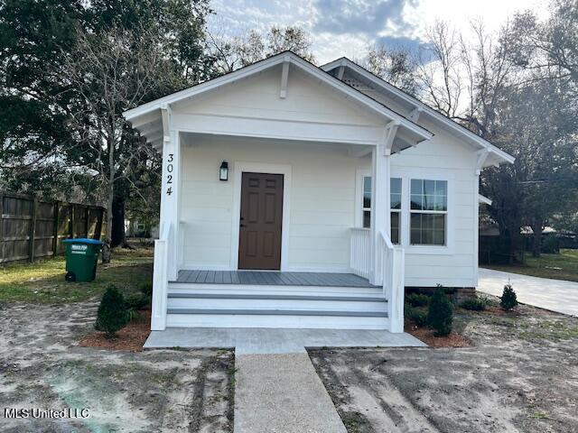 view of bungalow-style house