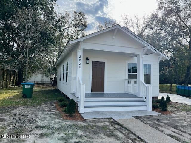 view of bungalow