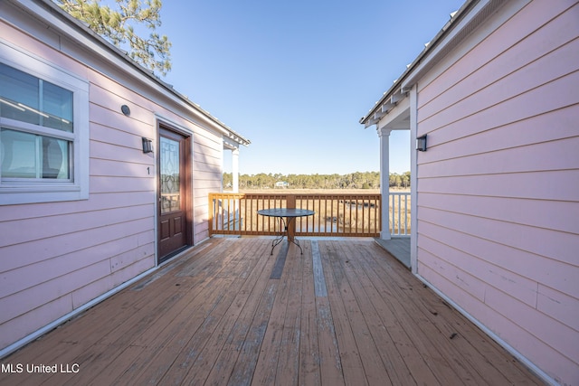 view of wooden deck