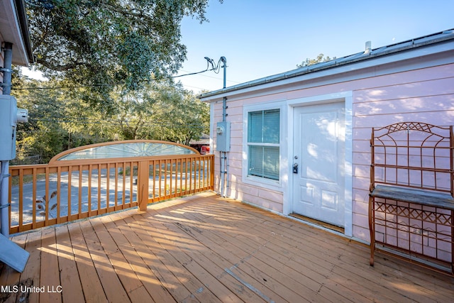 view of wooden deck