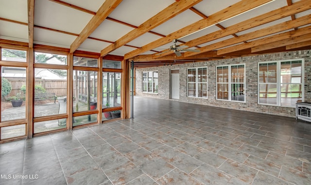 121 Poplar Ridge Dr, Brandon, MS 39047 - unfurnished sunroom featuring a wood stove