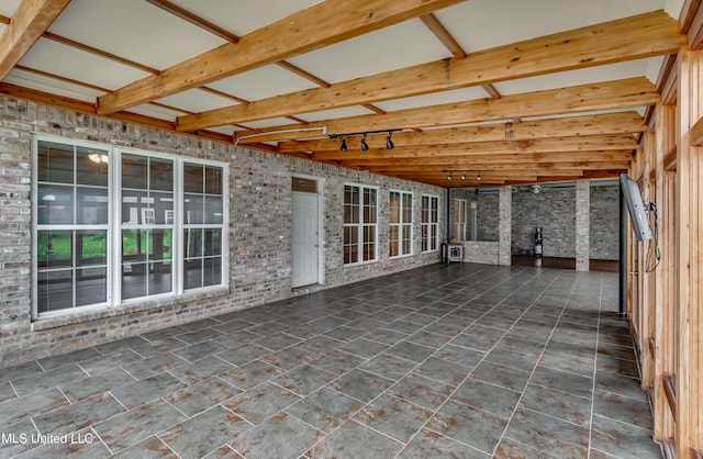 121 Poplar Ridge Dr, Brandon, MS 39047 - unfurnished sunroom with rail lighting