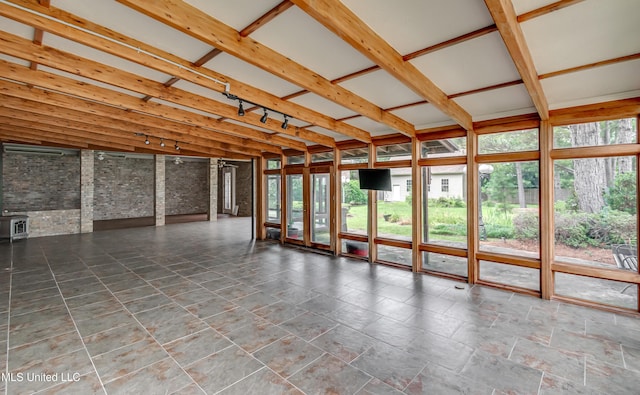 121 Poplar Ridge Dr, Brandon, MS 39047 - unfurnished sunroom with rail lighting