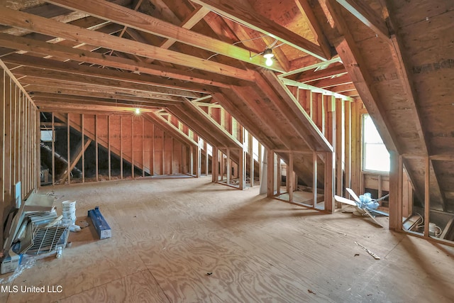 view of attic