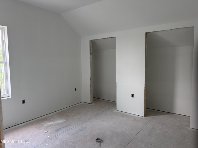 200 Farrar Ln, Waveland, MS 39576 - unfurnished bedroom with lofted ceiling