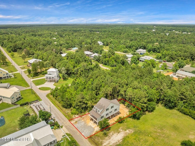 200 Farrar Ln, Waveland, MS 39576 - view of property location featuring a forest and property parcel outlined