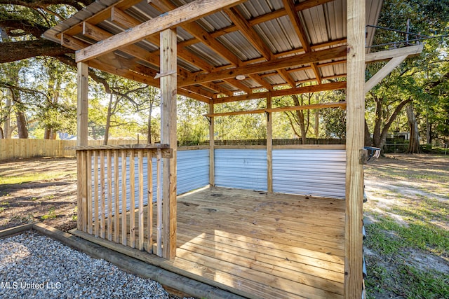 view of wooden deck