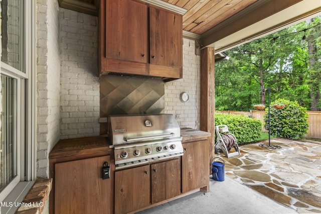 view of patio / terrace with area for grilling