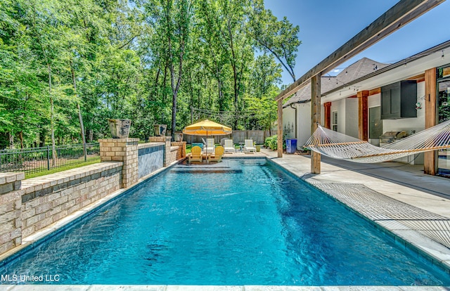 102 Silverleaf Dr, Madison, MS 39110 - view of swimming pool featuring a patio and a fenced backyard