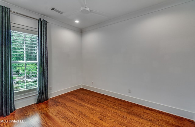 102 Silverleaf Dr, Madison, MS 39110 - spare room with dark wood-style floors, healthy amount of natural light, a ceiling fan, baseboards, and recessed lighting