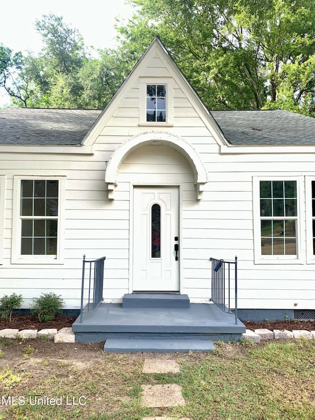 view of doorway to property