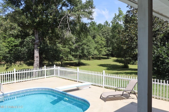 2212 Sampras Blvd, Vancleave, MS 39565 - view of swimming pool with a patio and a diving board