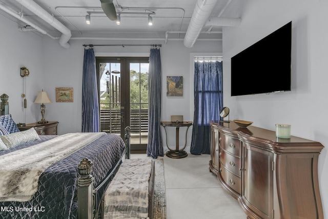 bedroom with french doors