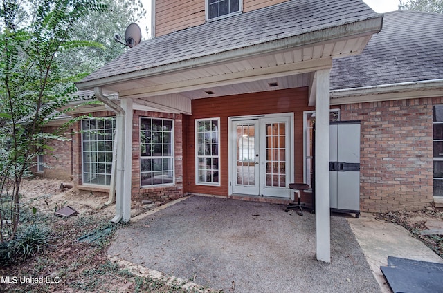 doorway to property featuring french doors and a patio