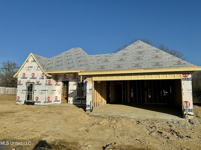 view of property under construction